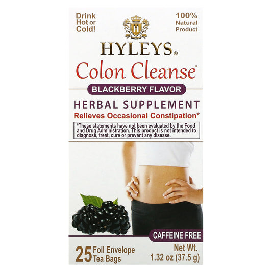 Blackberry Caffeine-Free Colon Cleanse Tea by Hyleys Tea - 25 Tea Bags - Image 1