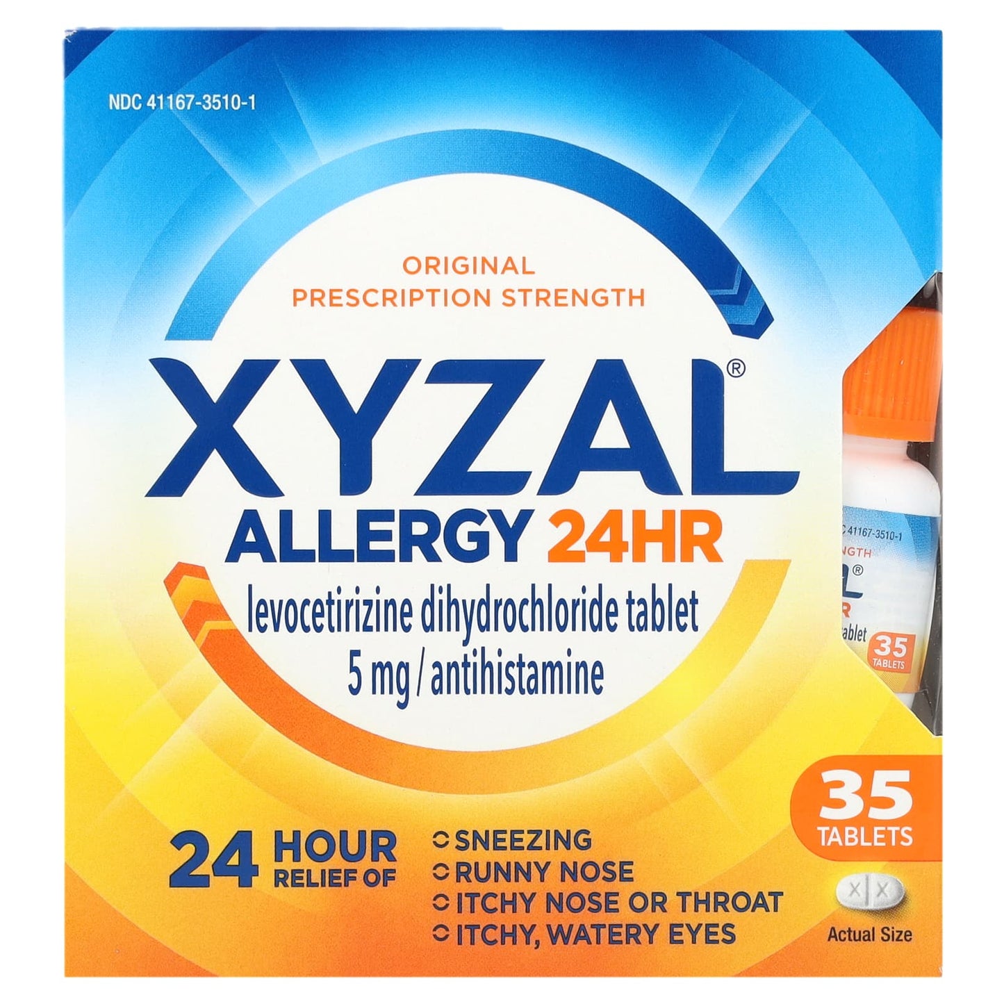 Xyzal, Allergy 24HR, 5 mg, 35 Tablets - Image 1