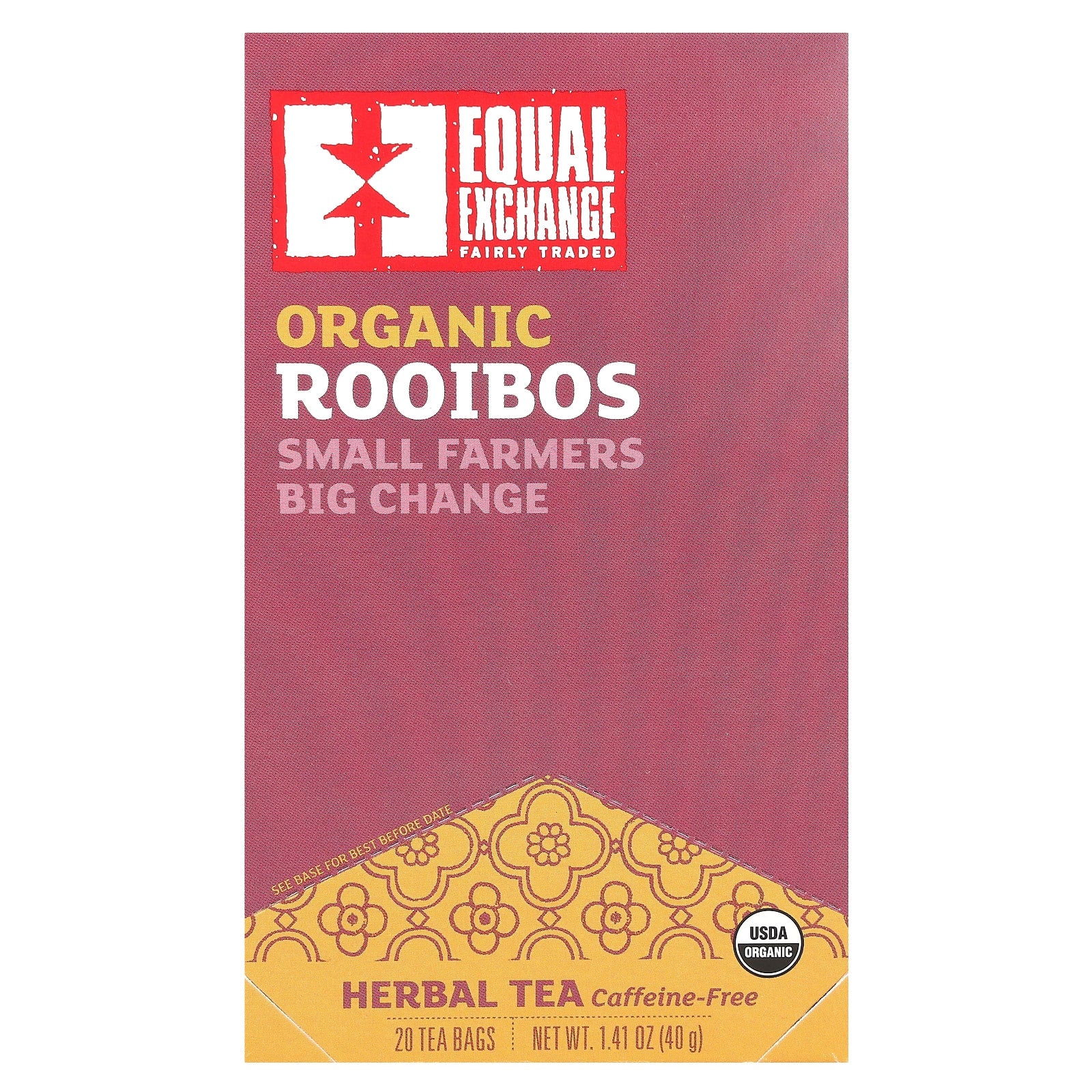 Organic Rooibos Tea, Caffeine Free, USDA Organic, Fair Trade - Image 1