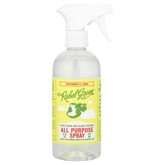 Rebel Green, All Purpose Spray, Peppermint & Lemon, 16 fl oz (473 ml) - Image 1