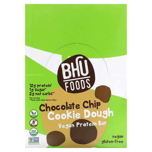 Delicious, Healthy Vegan Protein Bars by BHU Foods - 12g Protein, Low Sugar - Image 1