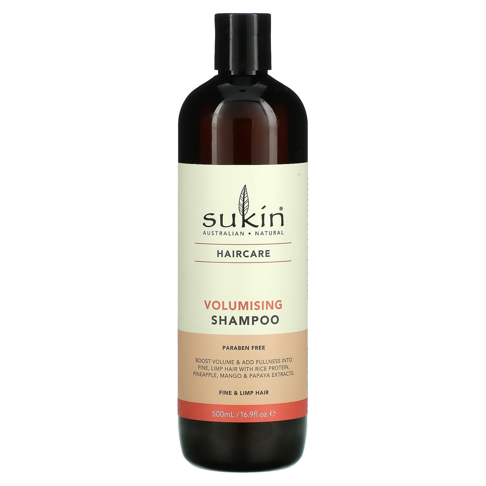 Sukin, Volumising Shampoo, Fine and Limp Hair, 16.9 fl oz (500 ml) - Image 1
