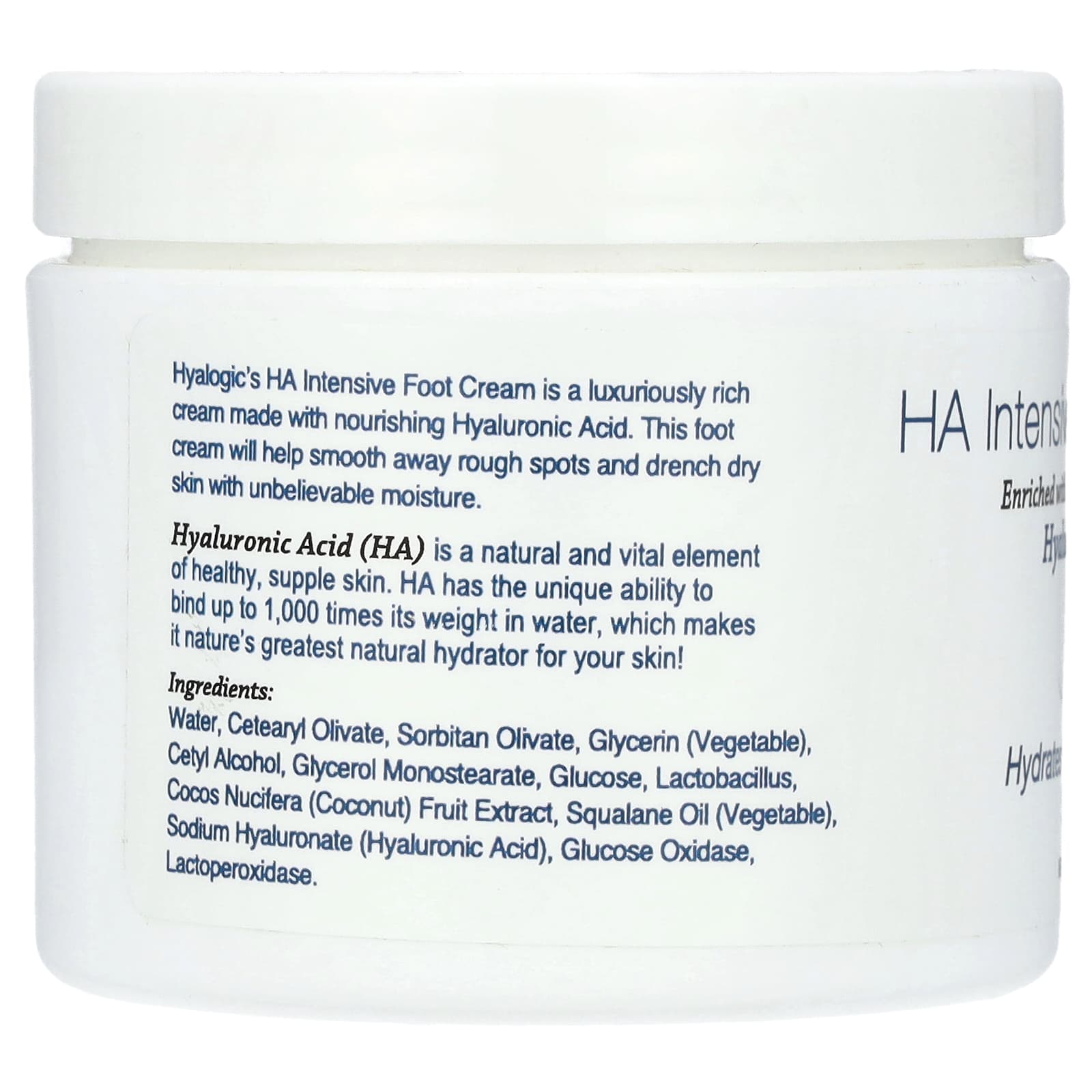 Hyalogic HA Intensive Foot Cream for Dry Skin Relief 4oz - Image 2