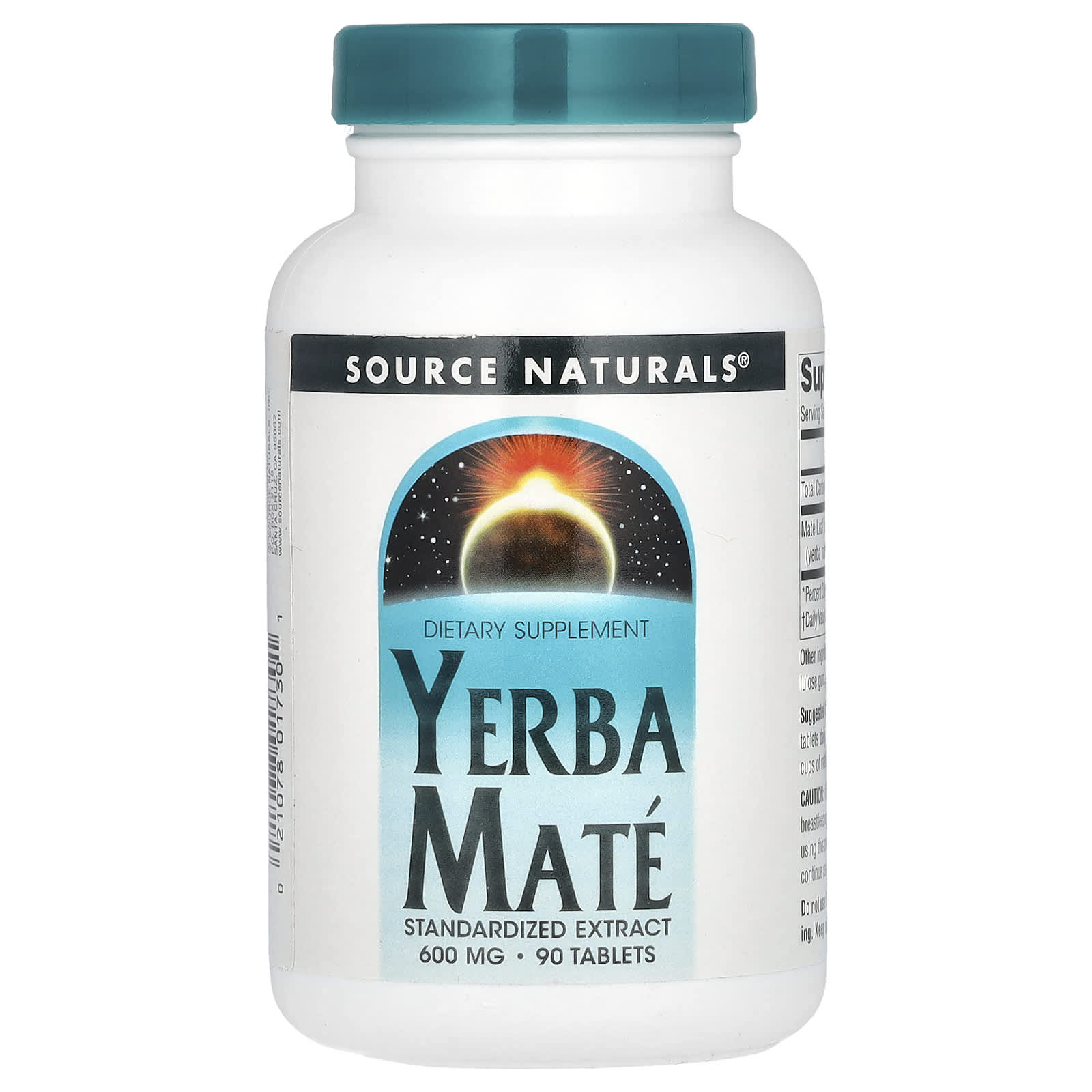 Source Naturals, Yerba Mate, 600 mg, 90 Tablets - Image 1