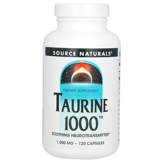Source Naturals, Taurine 1000, 1,000 mg, 120 Capsules - Image 1