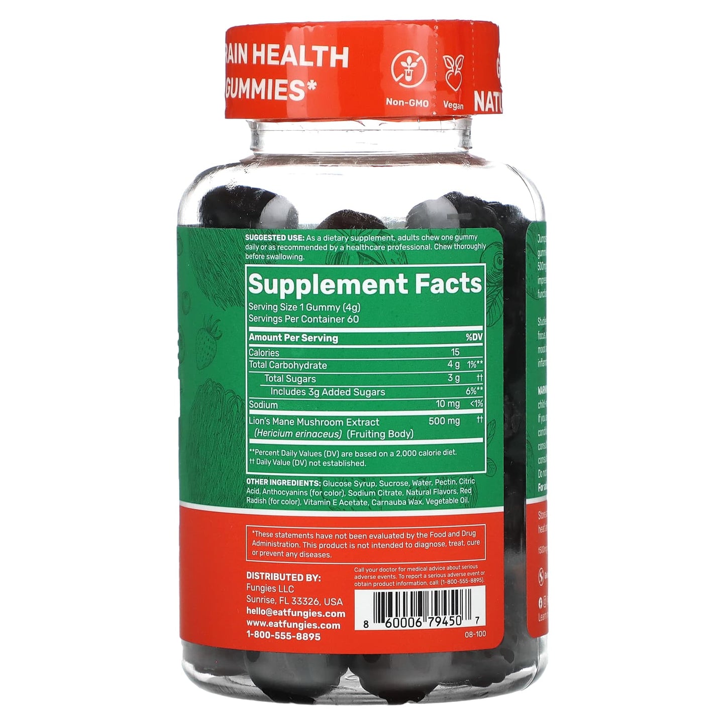 <b>Fungies</b> Lion's Mane Mushroom Gummies: Boost Cognitive Function & Mood - Image 2