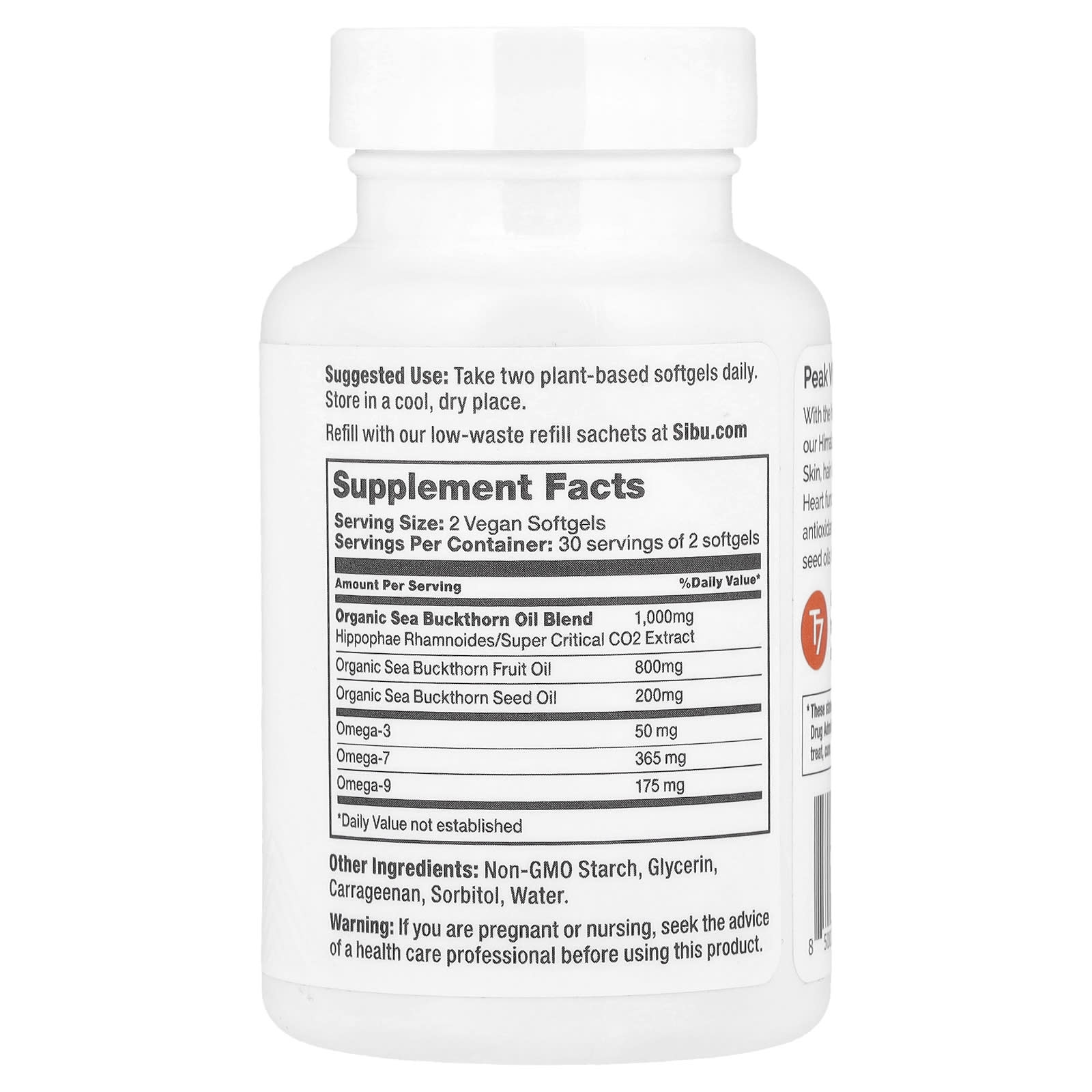 Sibu Beauty, Omega-7, 60 Softgels - Image 2