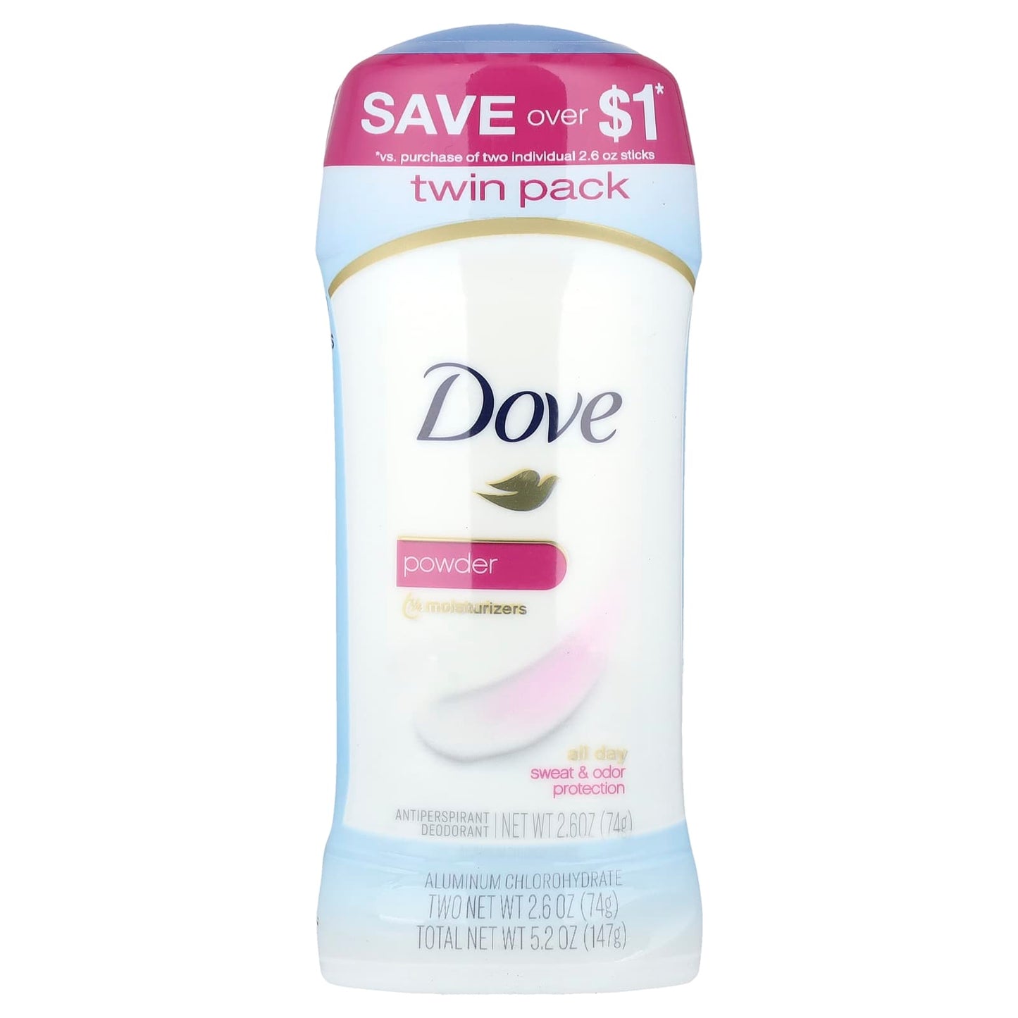Dove Antiperspirant Deodorant 2.6 oz (2 Pack) Powder for Long-Lasting Protection - Image 2