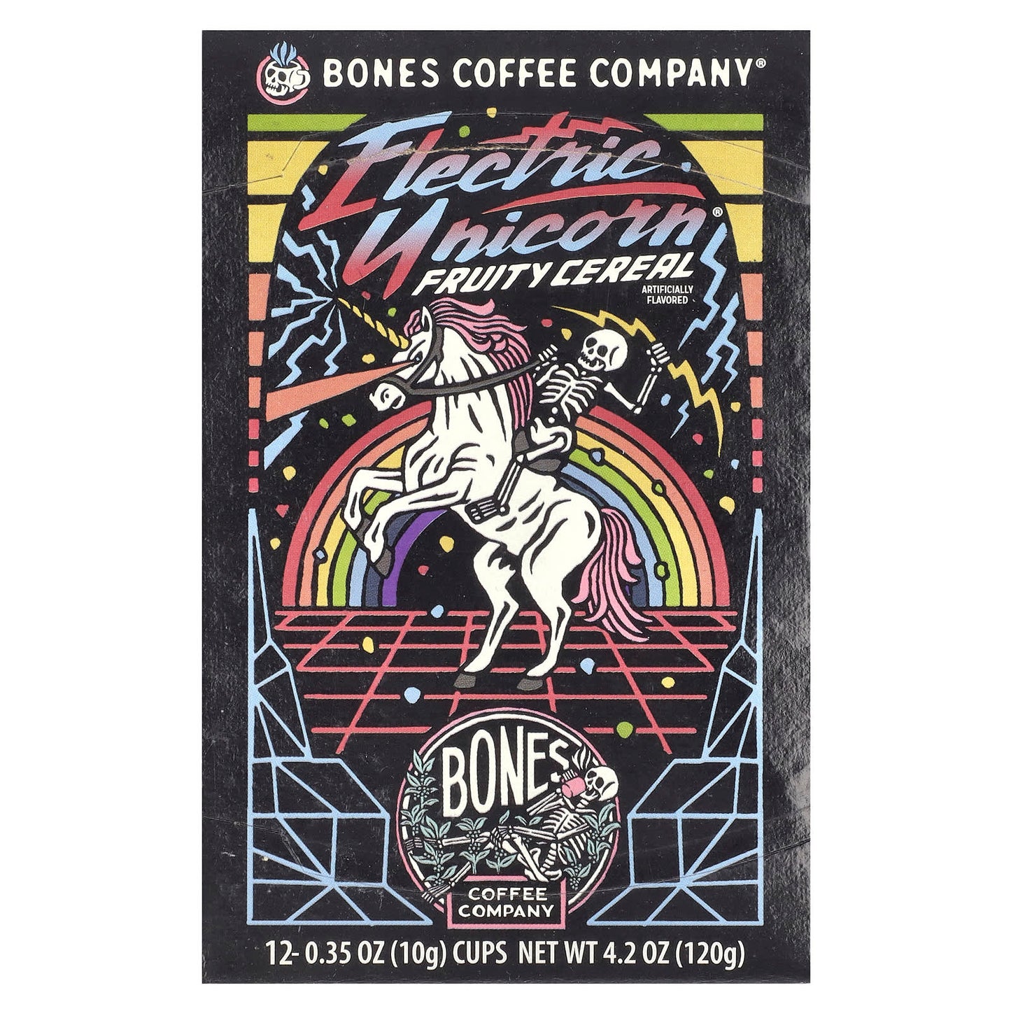 Bones Electric Unicorn Coffee, Fruity Cereal Flavor, 12 Cups - Image 1