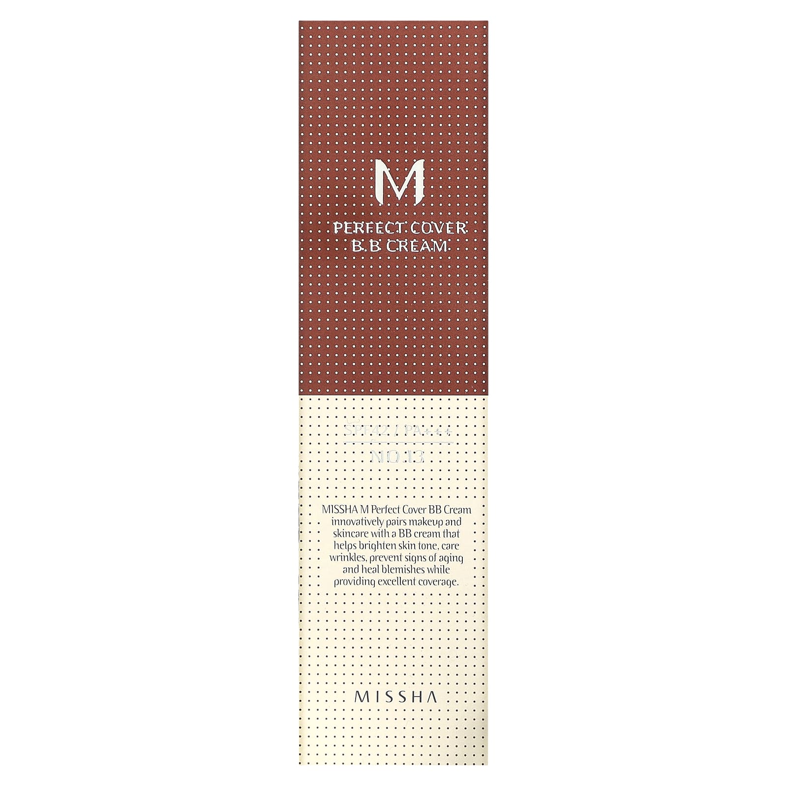 Missha, M Perfect Cover B.B Cream, SPF 42 PA+++, No. 13 Bright Beige, 1.7 fl oz (50 ml) - Image 2