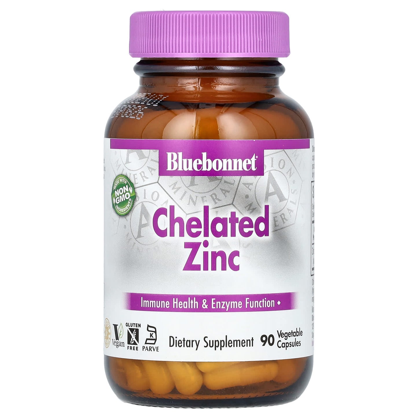 Bluebonnet Nutrition Chelated Zinc 90 Veg Capsules - Immune Health - Image 1