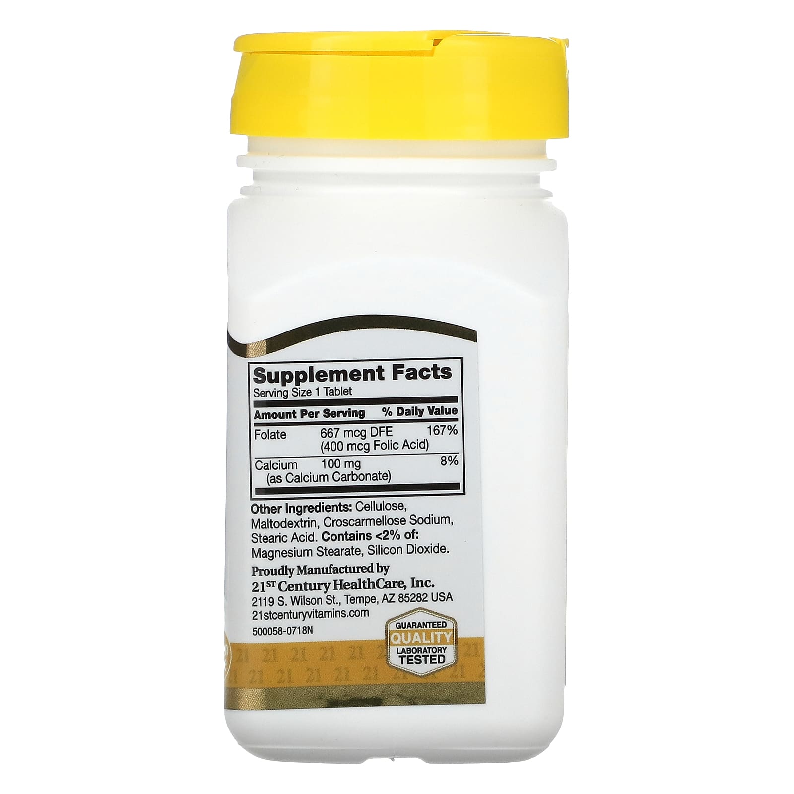 Folic Acid 400 mcg - Heart Health Support Vitamin Supplement by 21st Century - Image 2