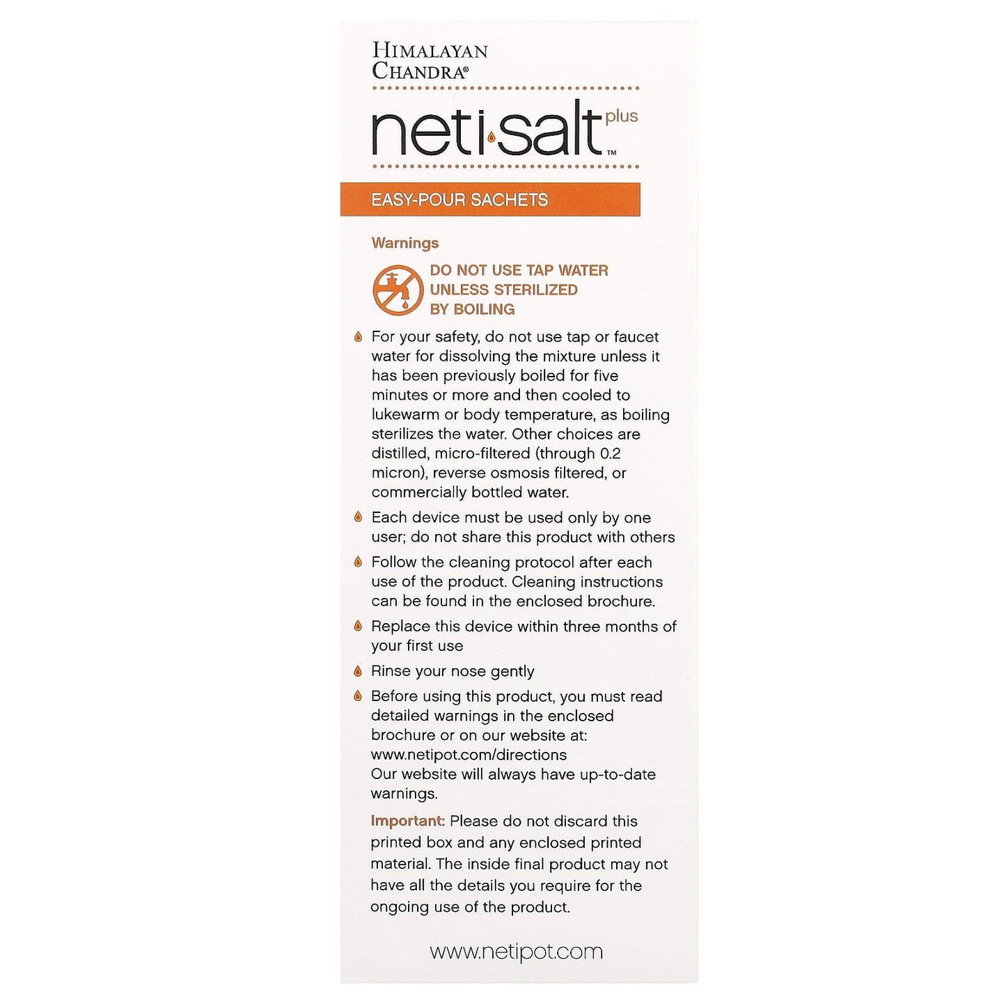 Himalayan Chandra Neti Salt for Nasal Relief, 60 Easy-Pour Sachets - Image 2