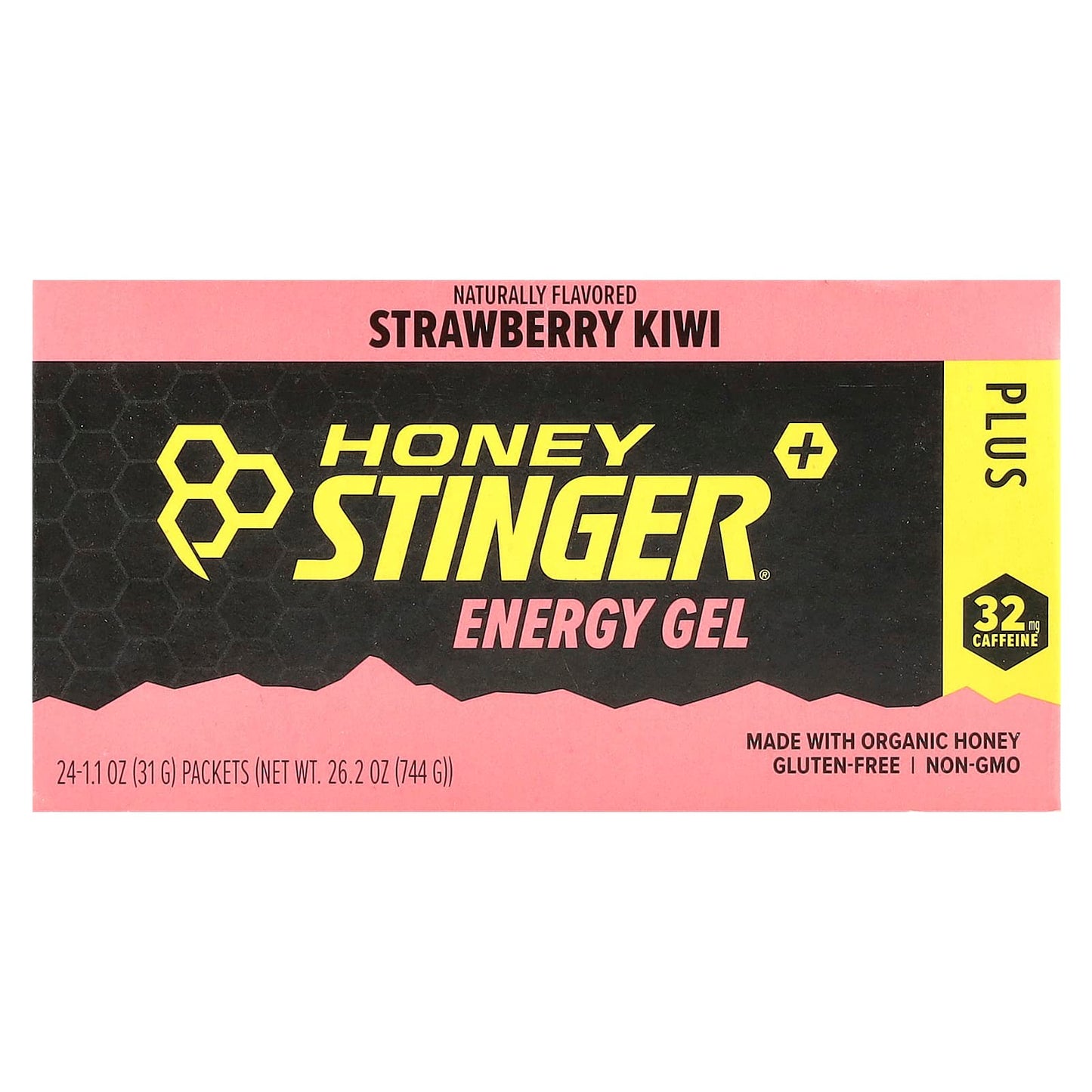Strawberry Kiwi Energy Gels by Honey Stinger - 24 Packets - Image 1