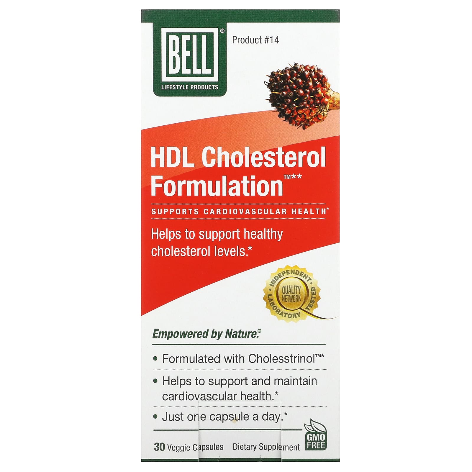 Bell Lifestyle HDL Cholesterol Support, 30 Veggie Capsules - Image 1