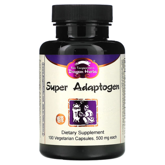 Dragon Herbs Super Adaptogen 500mg 100 Capsules - Boost Energy & Vitality - Image 1
