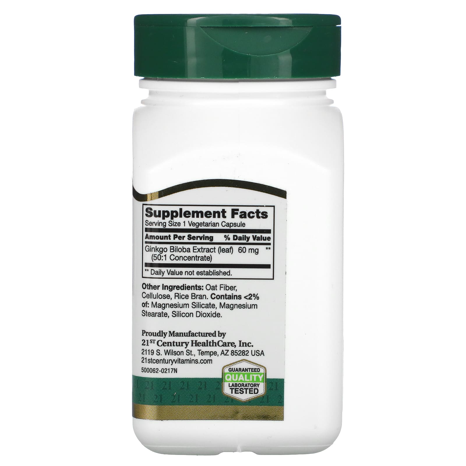 Ginkgo Biloba Brain Support Supplement 60 Capsules 60mg - Image 2
