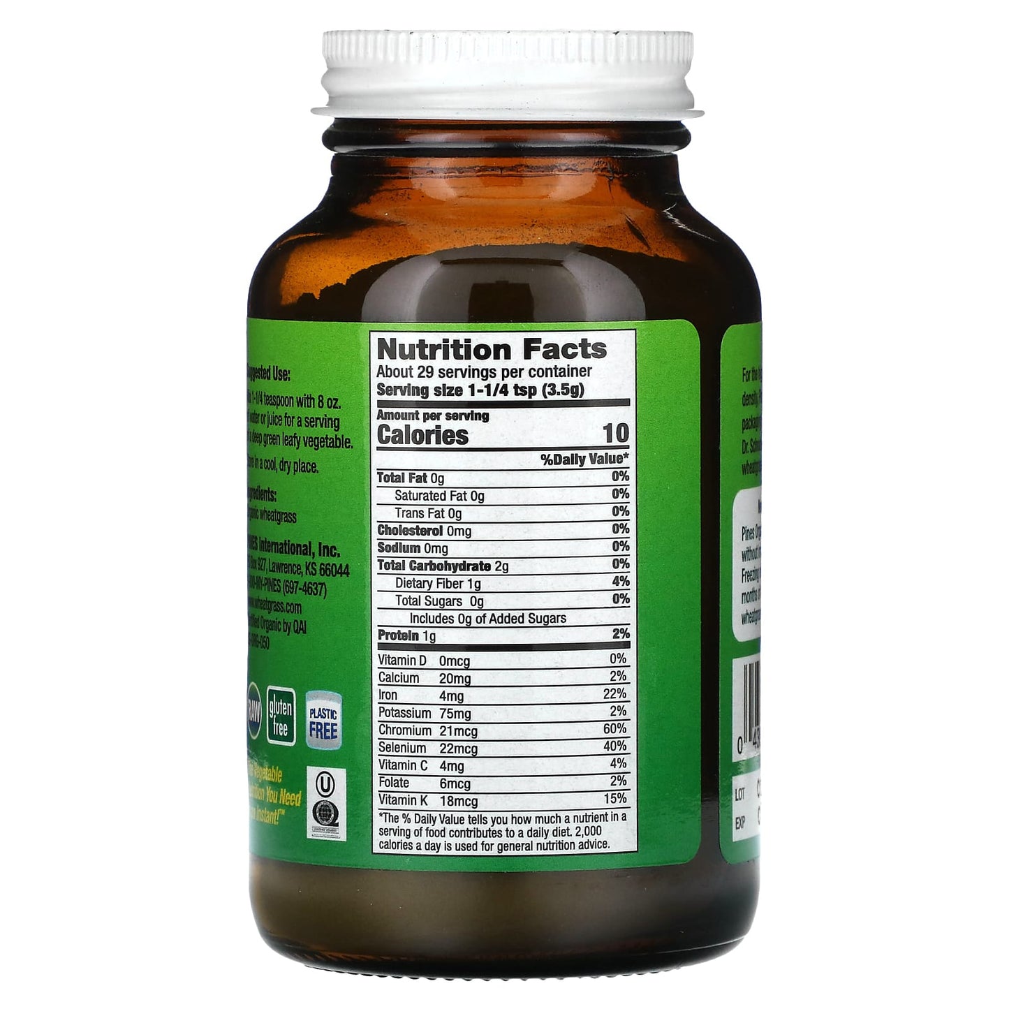 Pines International, Wheat Grass, Powder, 3.5 oz (100 g) - Image 2