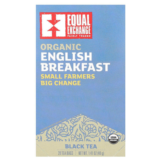 Organic English Breakfast Black Tea by Equal Exchange - 20 Tea Bags - Image 1