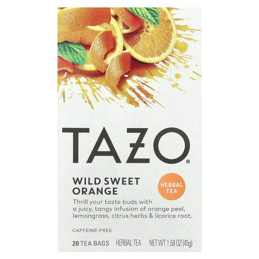 TAZO, Herbal Tea, Wild Sweet Orange, Caffeine-Free, 20 Tea Bags, 1.58 oz (45 g) - Image 1
