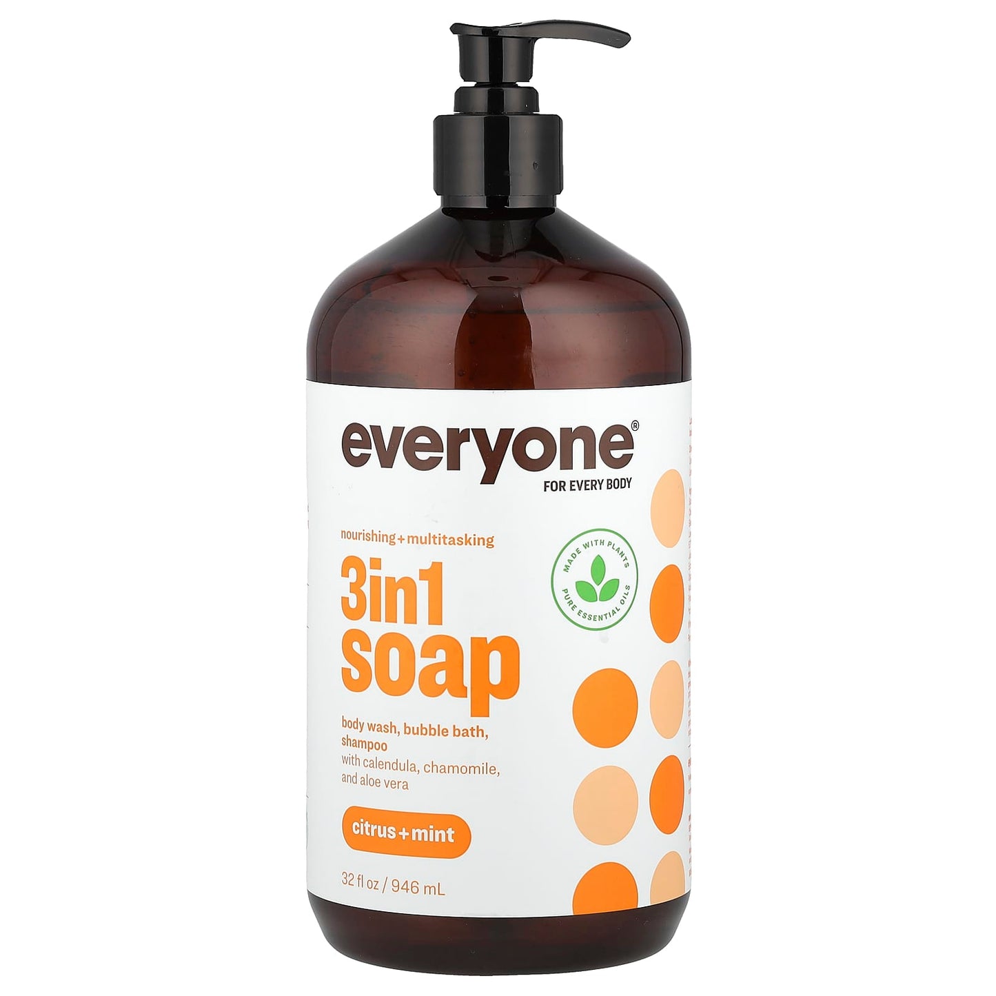 Everyone Citrus + Mint 3-in-1 Soap, 32 fl oz, Cruelty Free & Vegan - Image 1