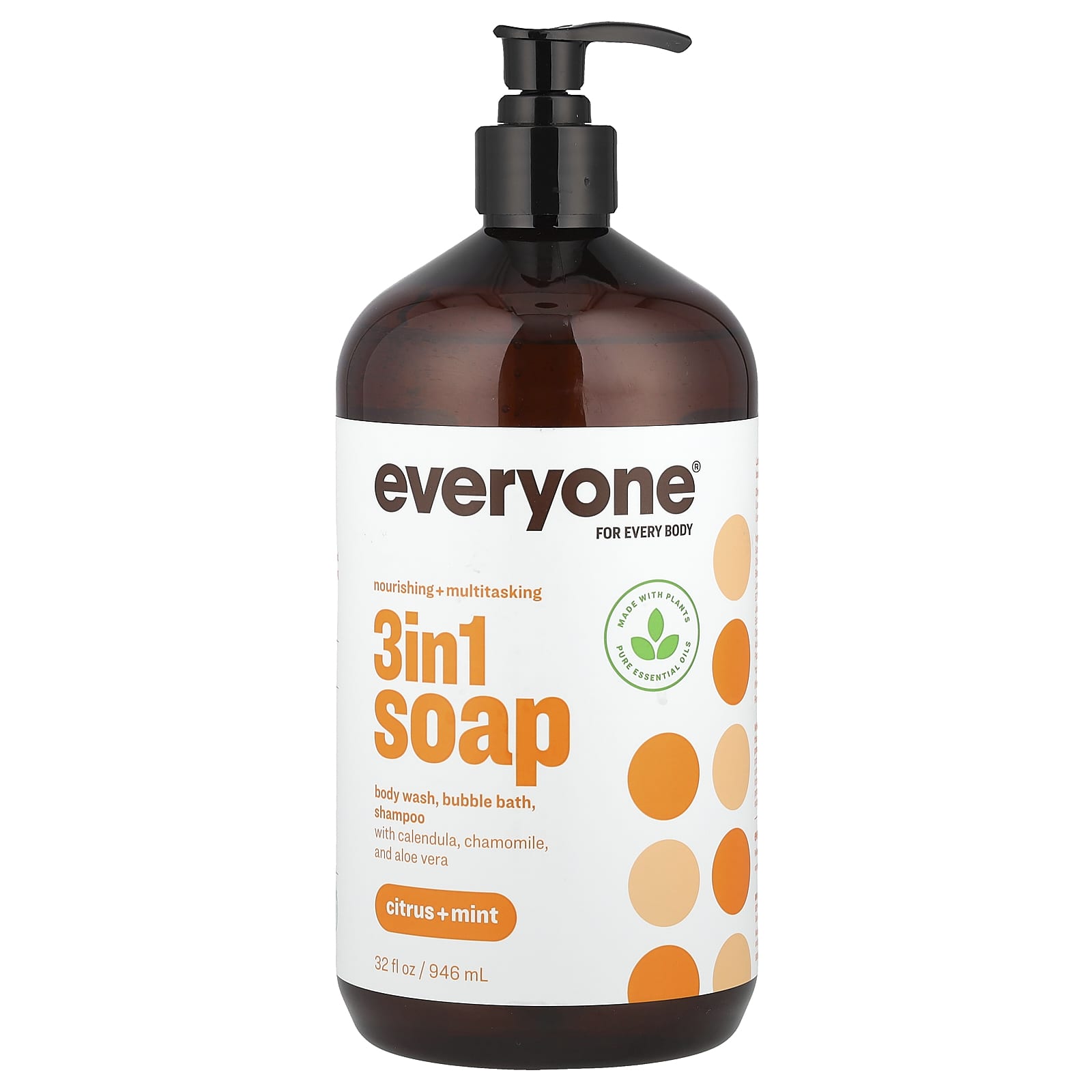 Everyone Citrus + Mint 3-in-1 Soap, 32 fl oz, Cruelty Free & Vegan - Image 1