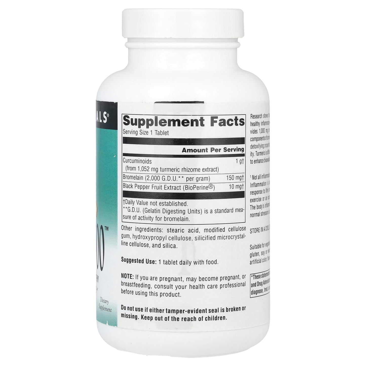 Source Naturals, Turmeric 1000™, 1,000 mg , 120 Tablets - Image 2