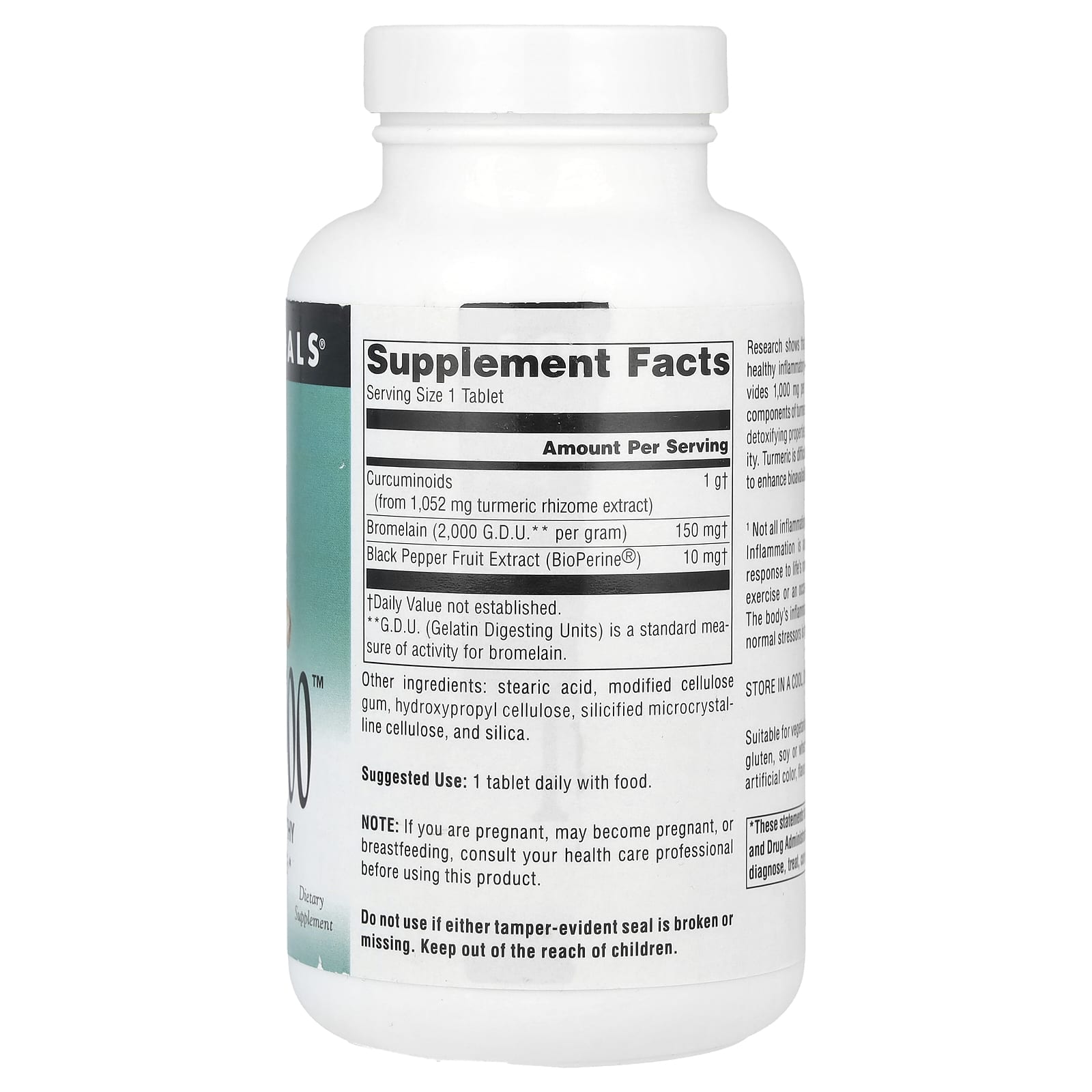 Source Naturals, Turmeric 1000™, 1,000 mg , 120 Tablets - Image 2