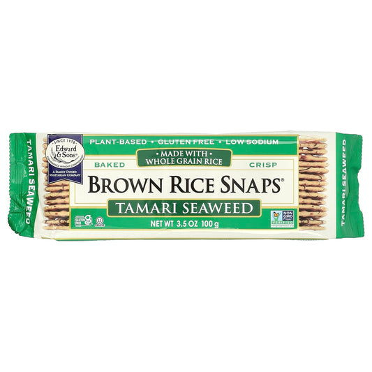 Brown Rice Snaps Tamari Seaweed, Gluten-Free Crackers - Image 1