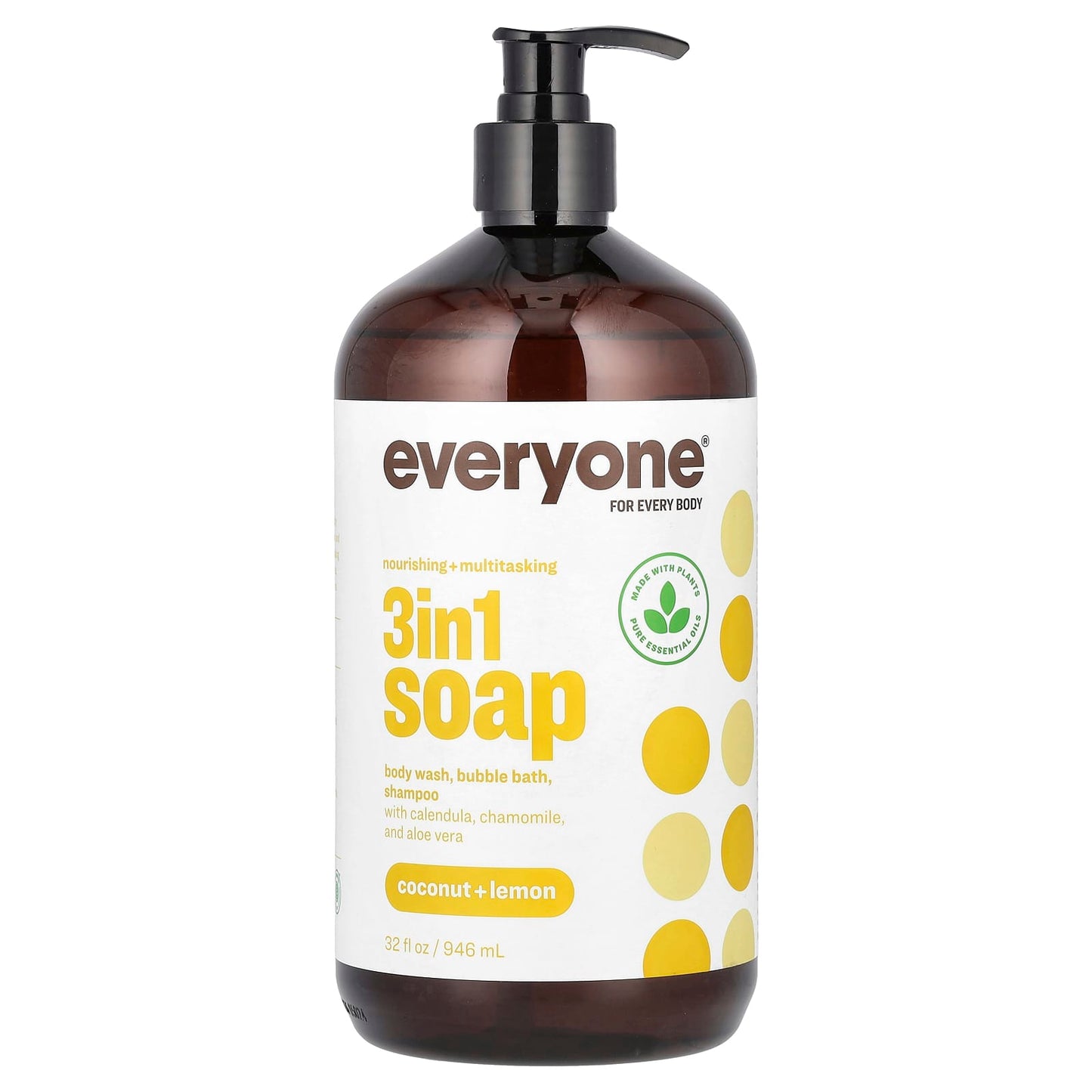 Everyone 3 in 1 Soap, Coconut + Lemon, 32 fl oz, Gentle & Multitasking - Image 1