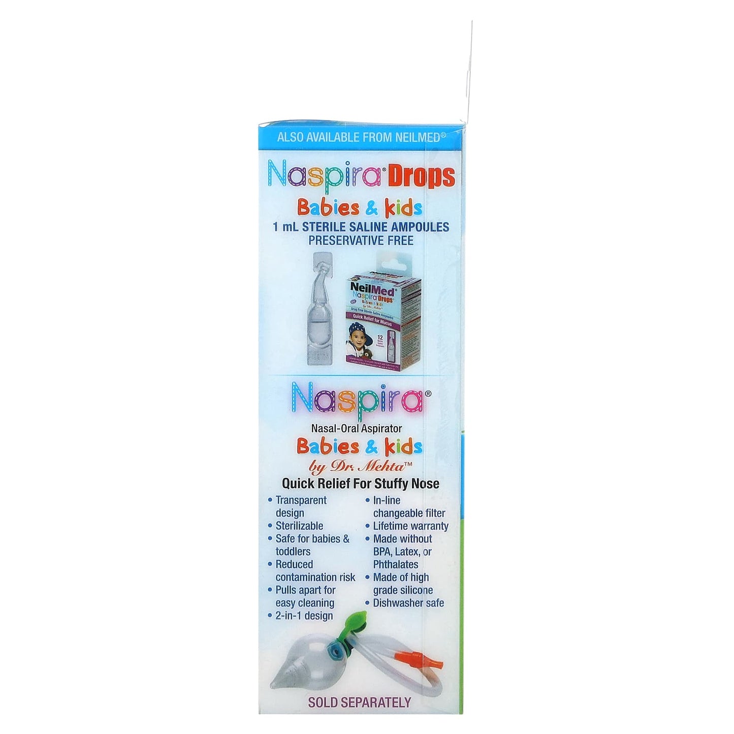 NeilMed, Babies & Kids, Naspira Nasal-Oral Aspirator, Replacement Filters, 30 Filters - Image 2