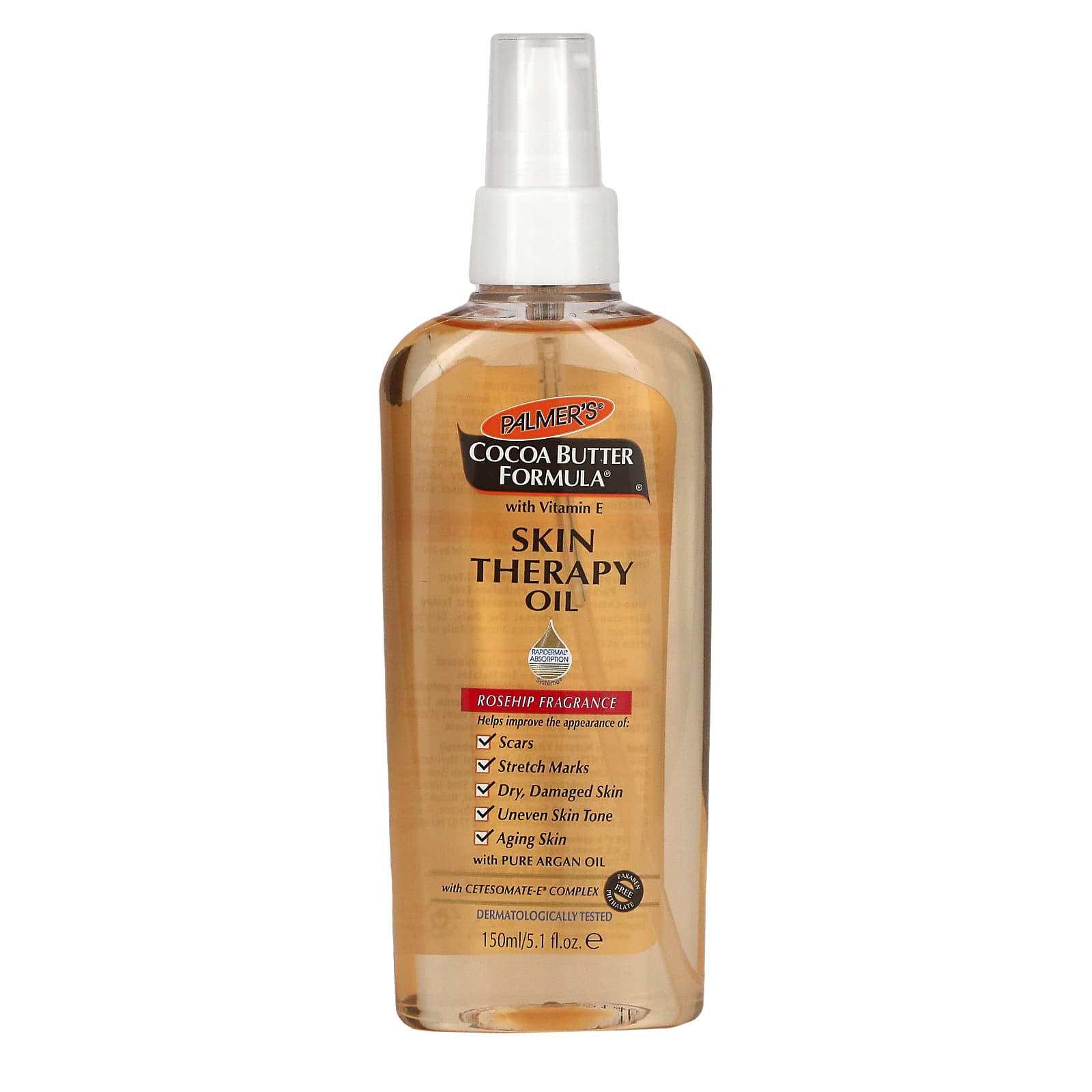 Palmer's, Cocoa Butter Formula® with Vitamin E, Skin Therapy Oil, Rosehip Fragrance, 5.1 fl oz (150 ml) - Image 1