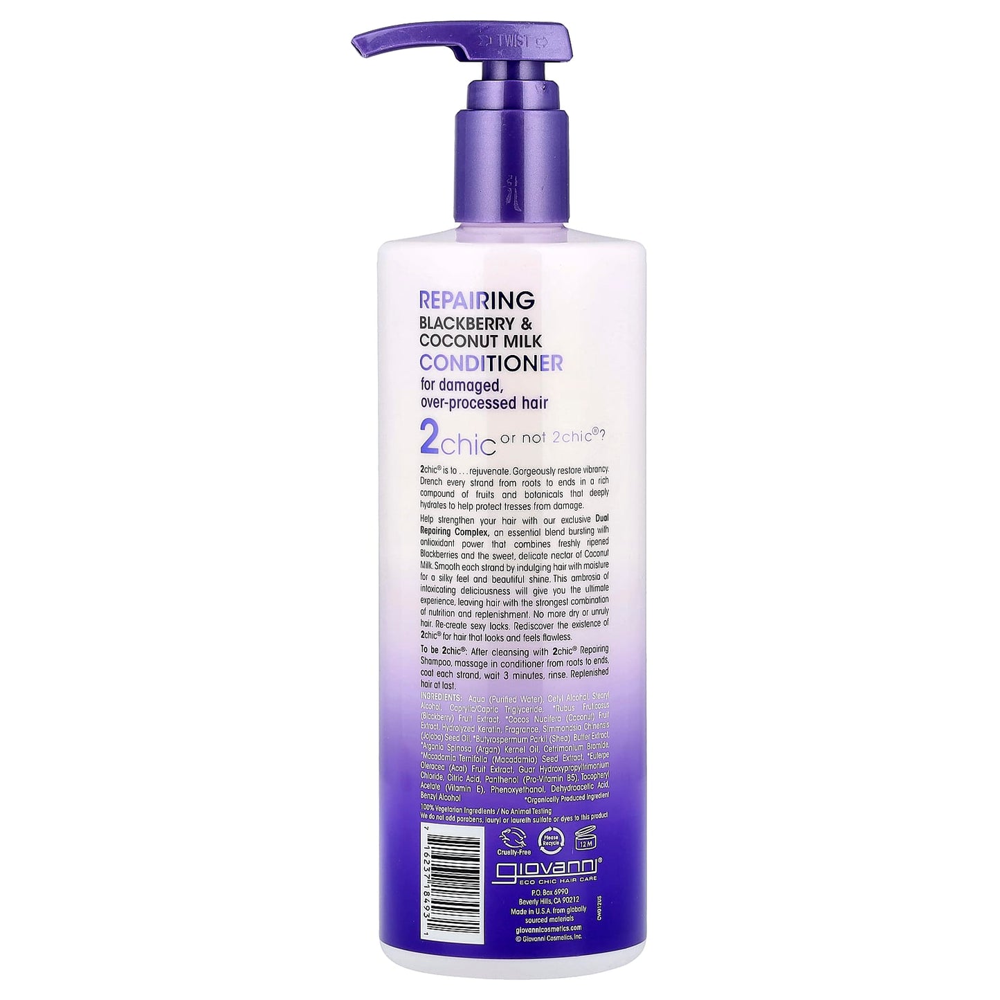 Giovanni 2chic Repairing Conditioner for Damaged Hair - Image 2