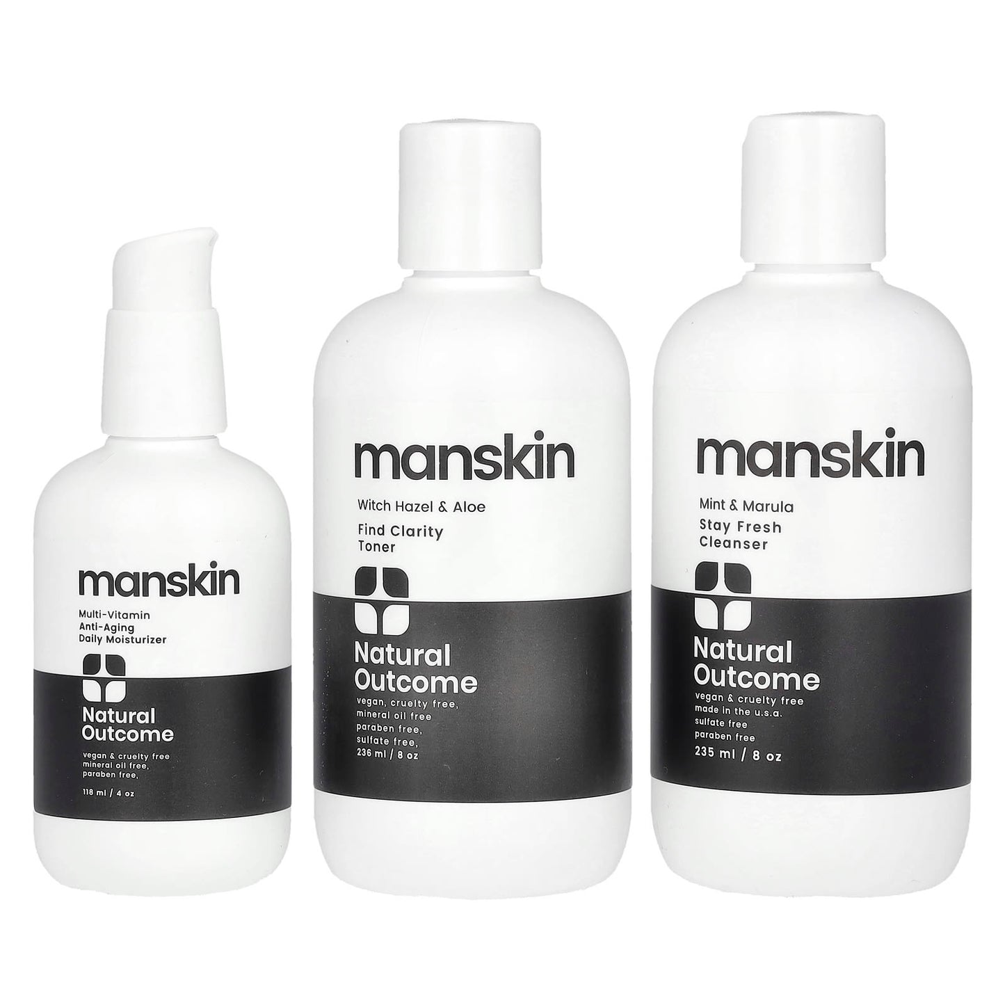 Natural Outcome, Man Skin, Everyday Face Kit, 3 Piece Kit - Image 1