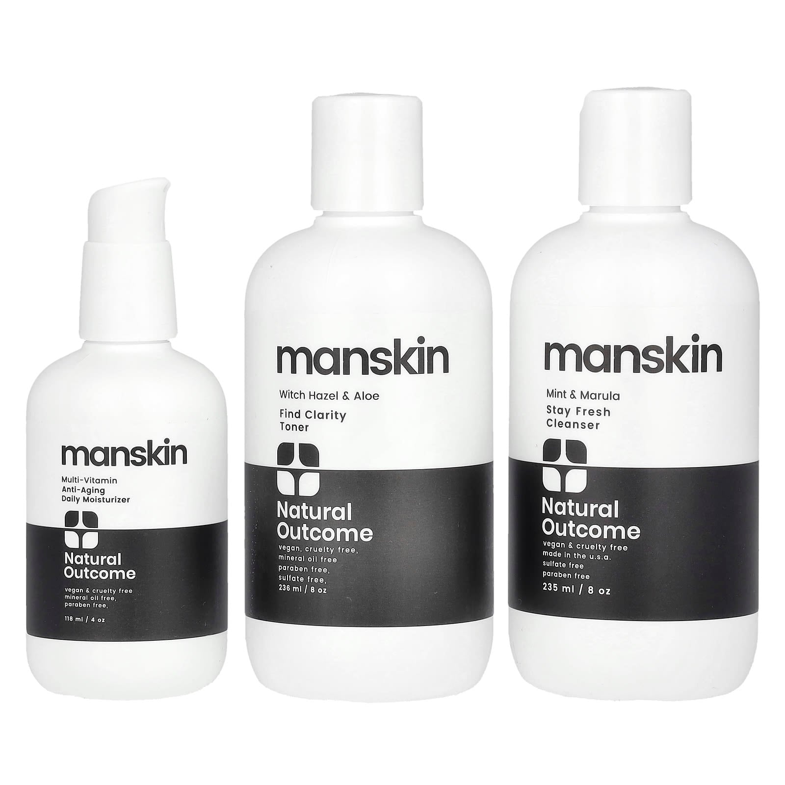 Natural Outcome, Man Skin, Everyday Face Kit, 3 Piece Kit - Image 1