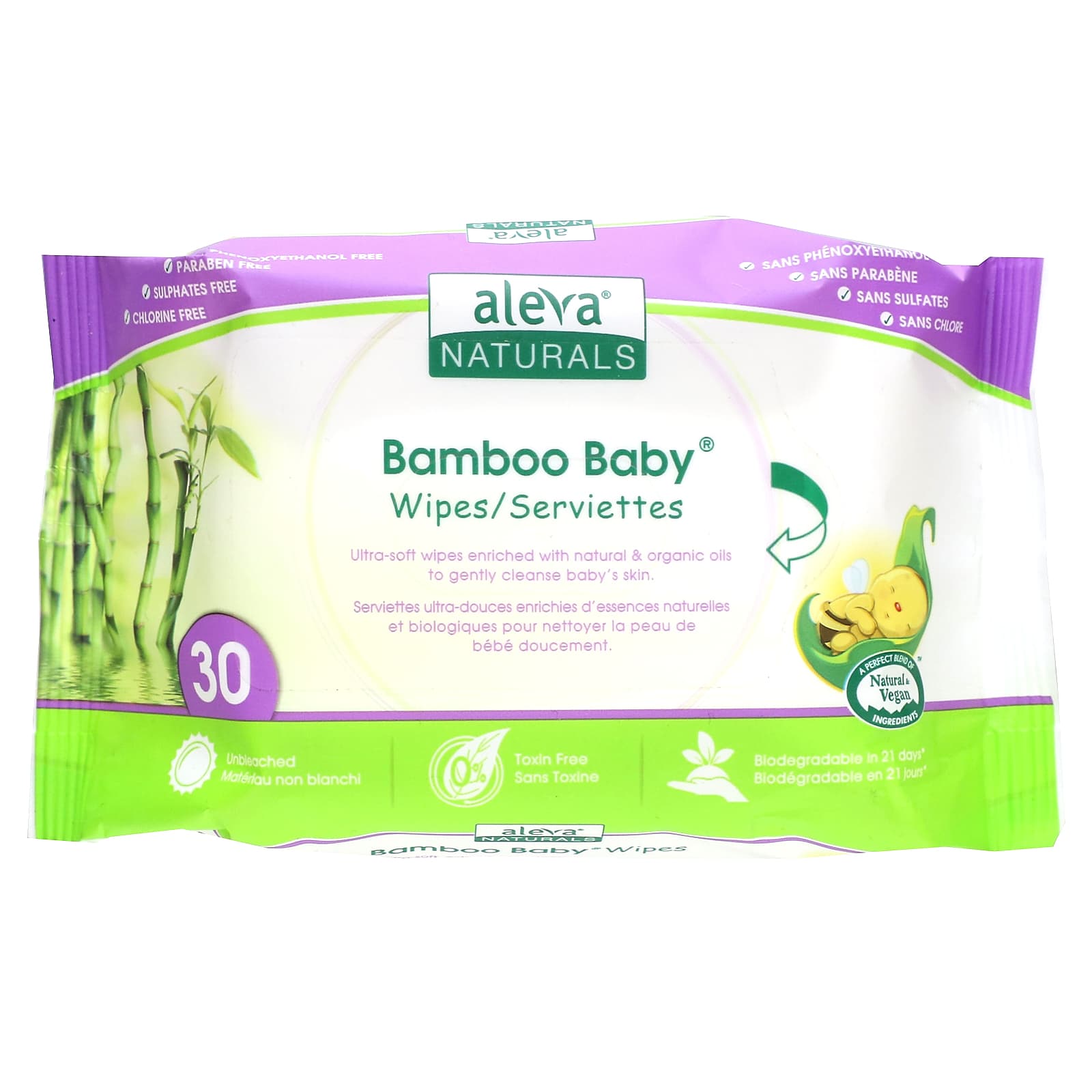 Bamboo Baby Wipes by Aleva Naturals - Natural, Vegan, and Biodegradable - Image 1