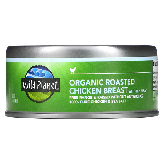 Wild Planet, Organic Roasted Chicken Breast with Rib Meat, 5 oz (142 g) - Image 1