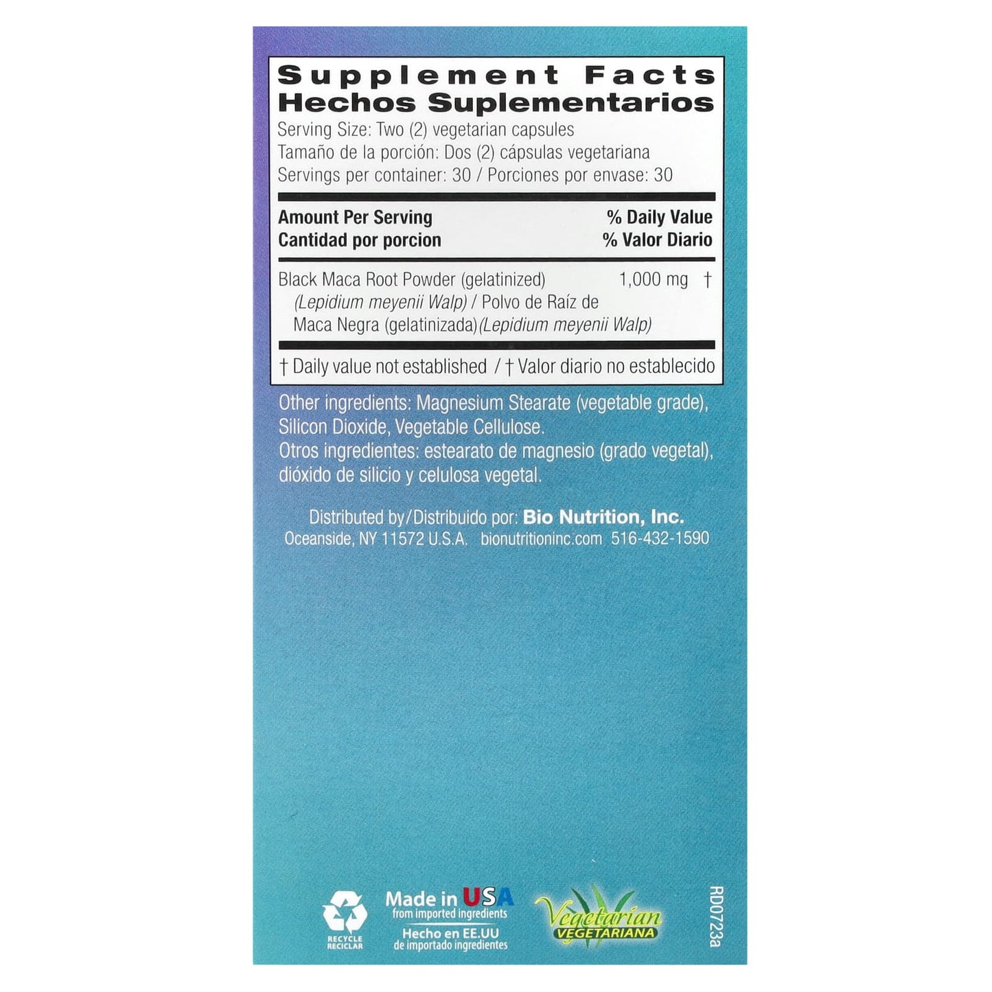 Black Maca Supplement for Energy & Strength - 60 Capsules - Image 2