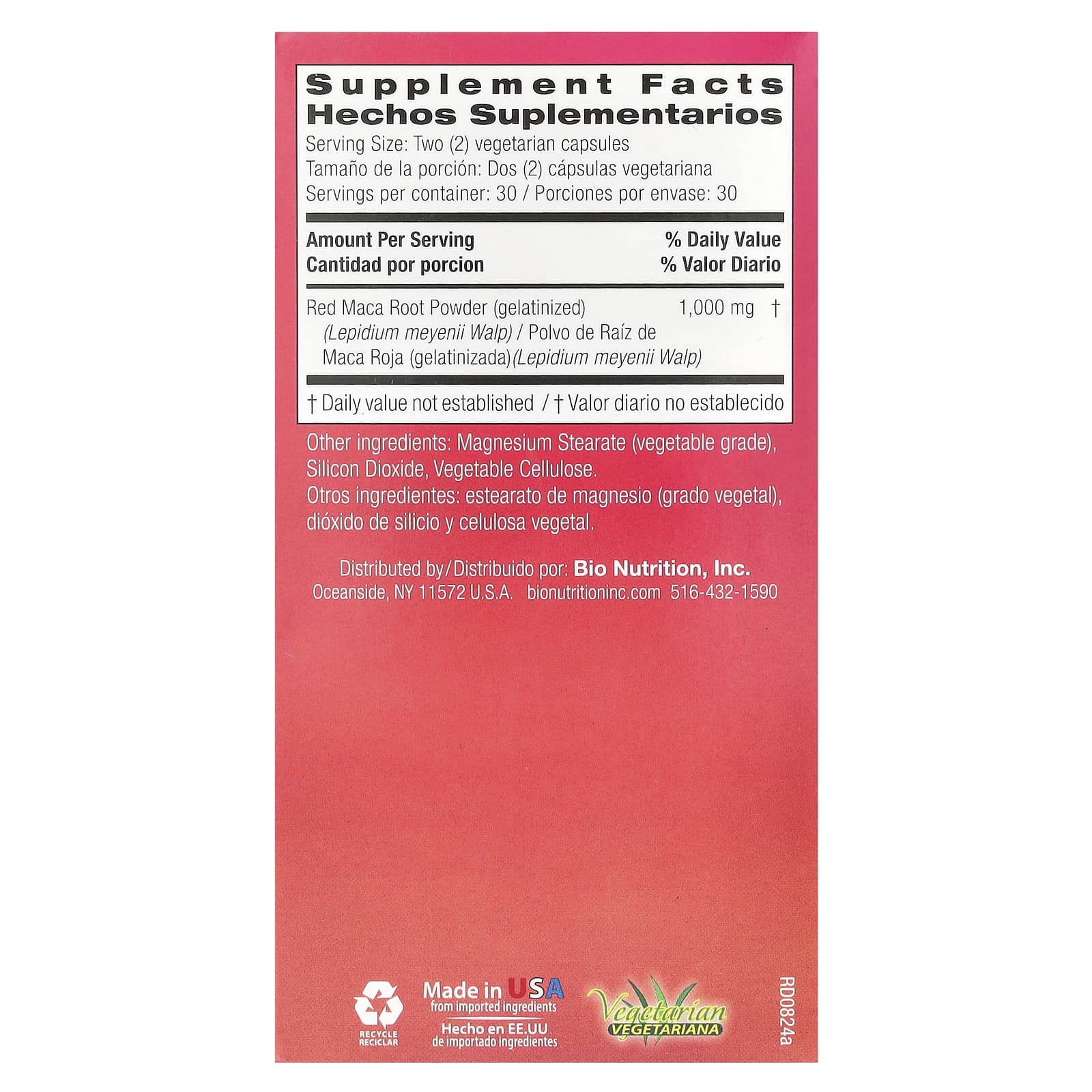 Red Maca for Women - Bio Nutrition Energy & Hormone Balance Supplement - Image 2