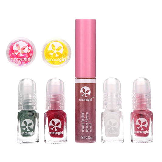 SuncoatGirl, Lip Gloss, Nail Sparkle Kit, 7 Piece Kit - Image 1