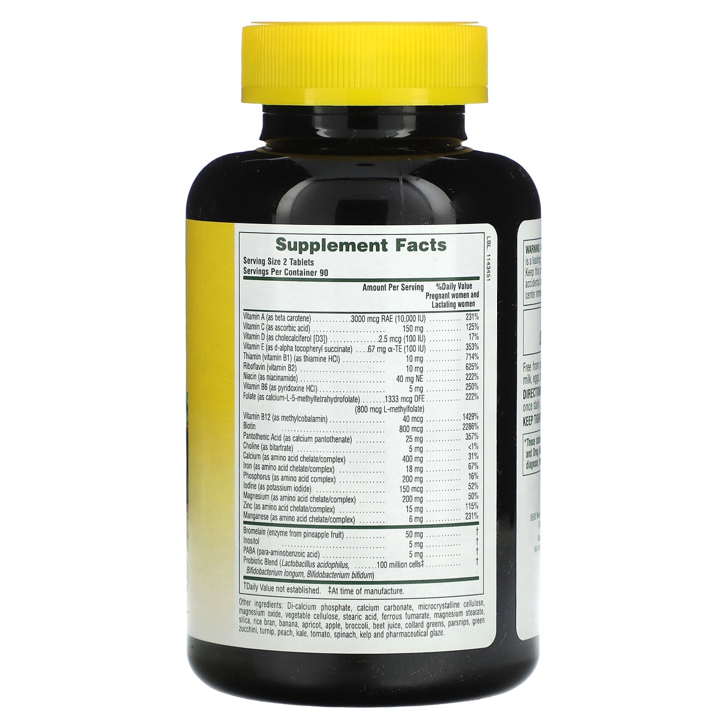 NaturesPlus, Source of Life, Prenatal, 180 Tablets - Image 2