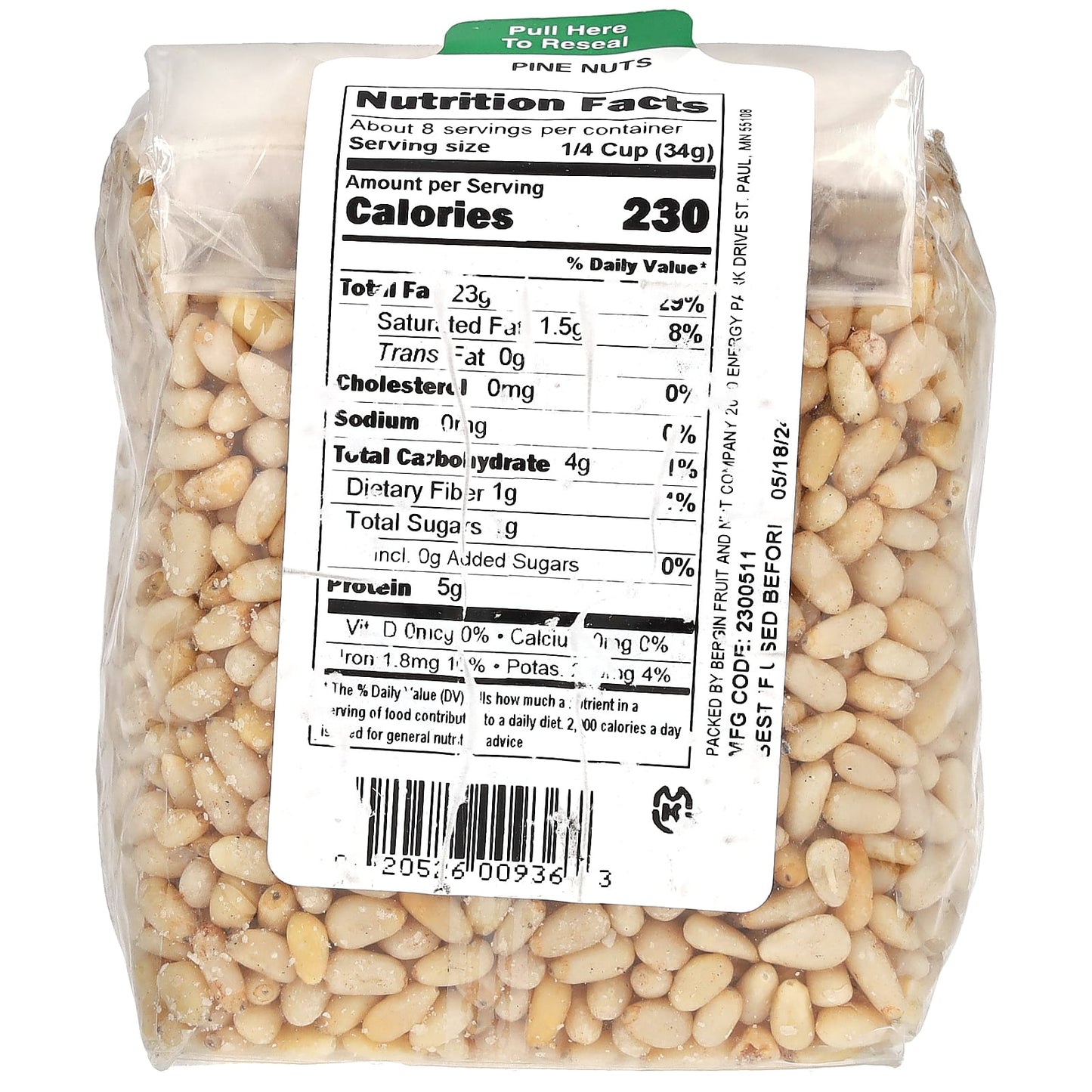 Bergin Pine Nuts 9 oz - Natural Snacking and Baking - Image 2