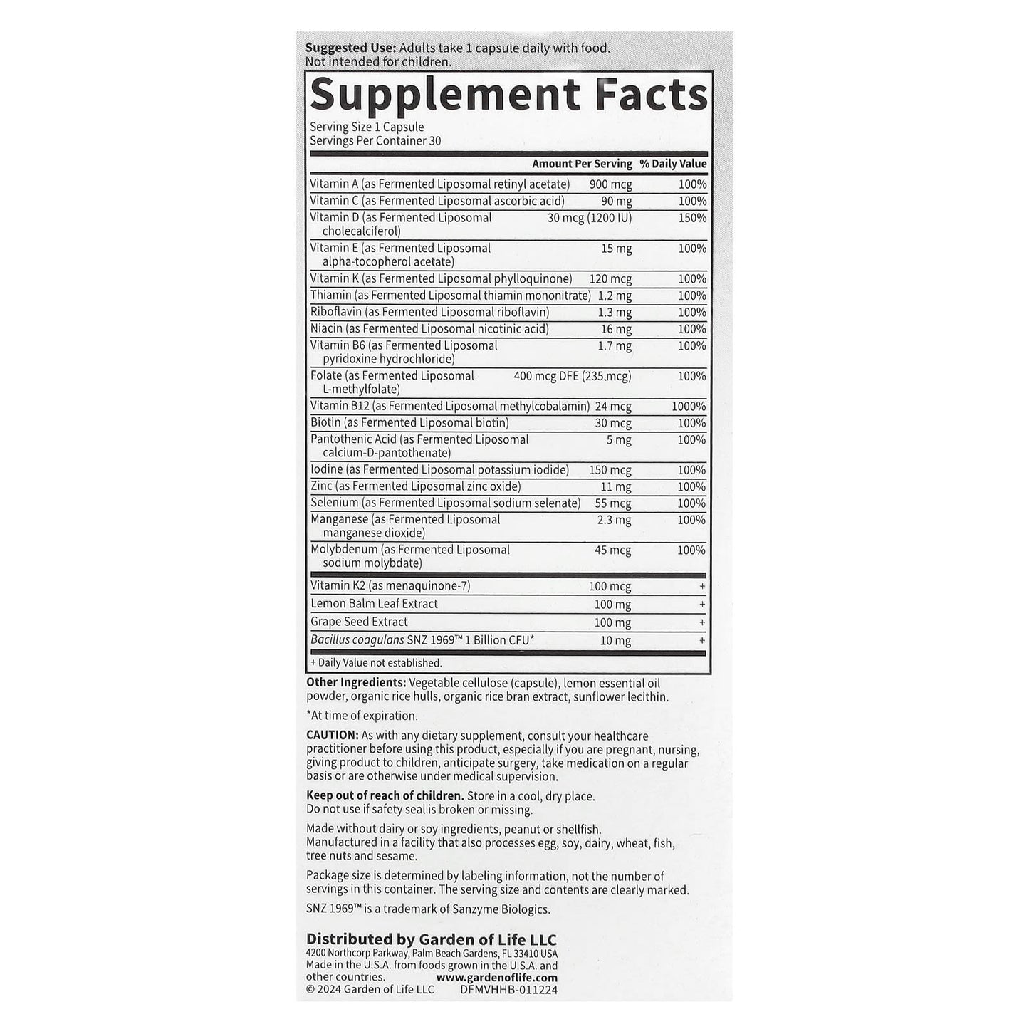 Garden of Life Dr. Formulated Multi+, Heart Health Multivitamin - Image 2