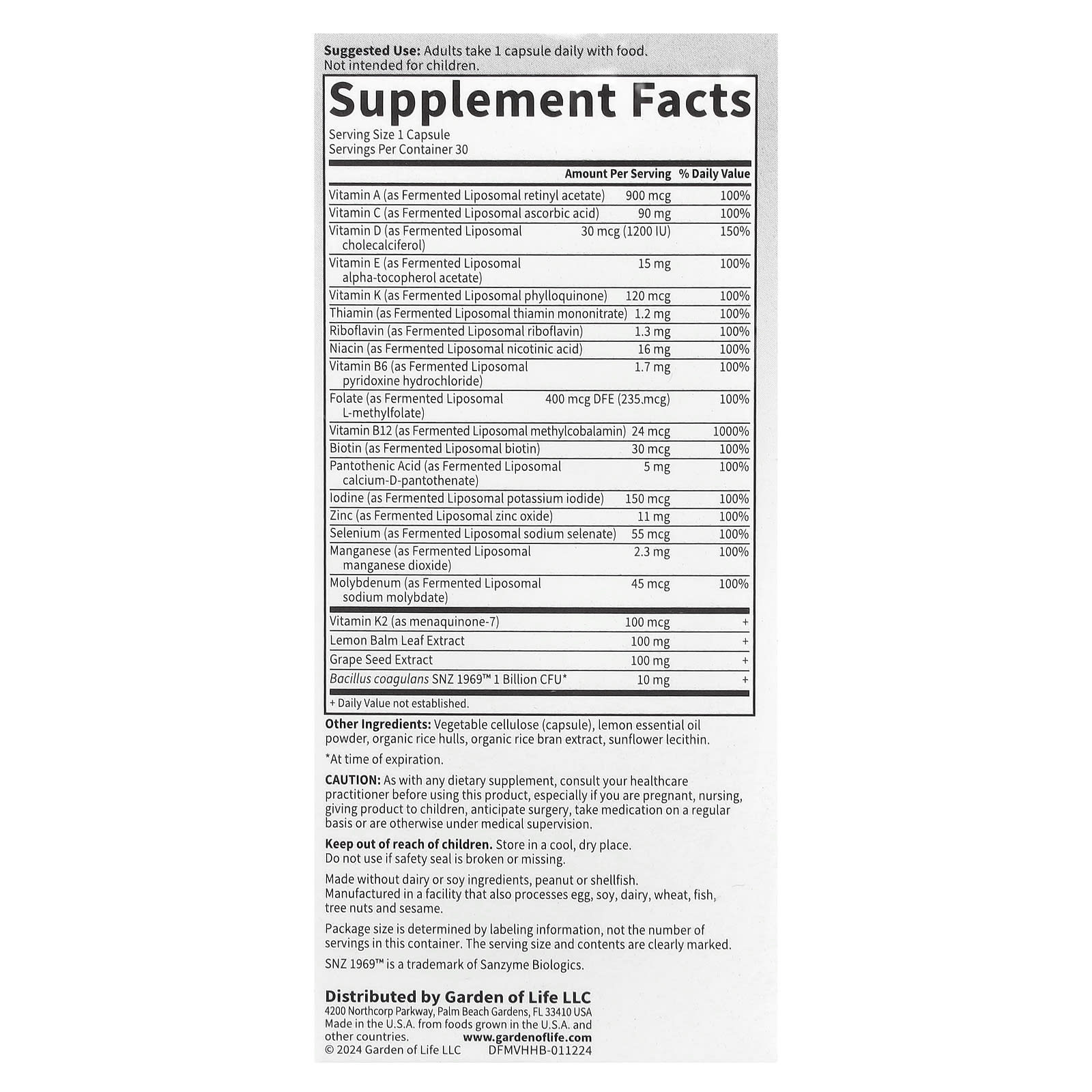 Garden of Life Dr. Formulated Multi+, Heart Health Multivitamin - Image 2