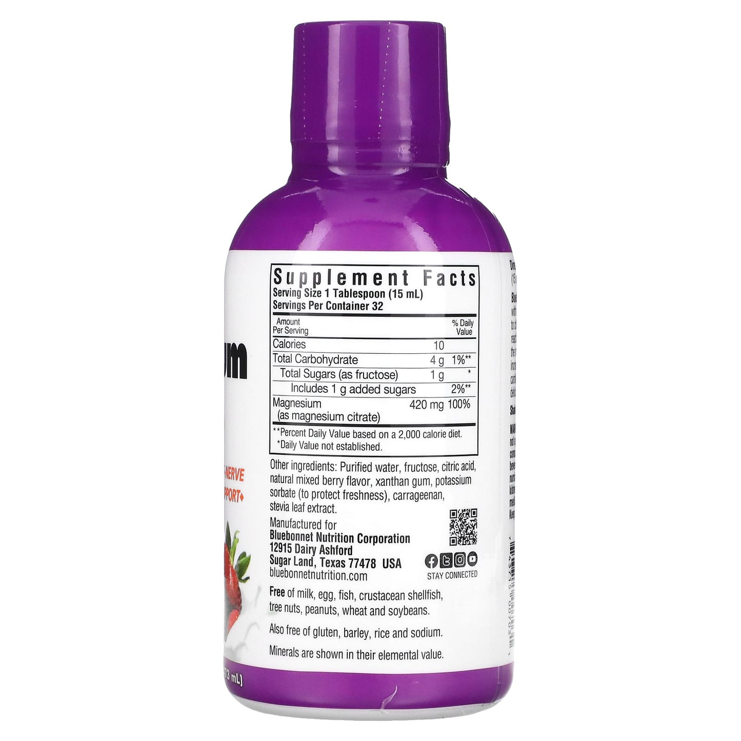 Liquid Magnesium Citrate Supplement for Heart & Bone Health | Bluebonnet Nutrition - Image 2