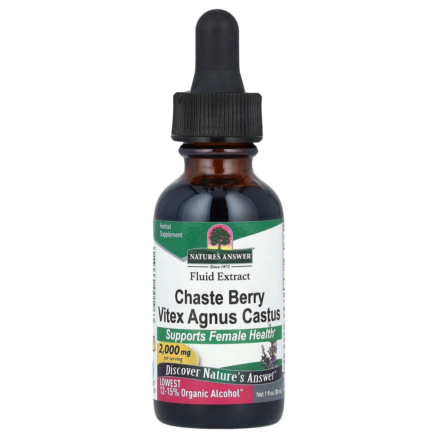 Nature's Answer, Chaste Berry Vitex Agnus Castus, Fluid Extract, 2,000 mg, 1 fl oz (30 ml) - Image 1