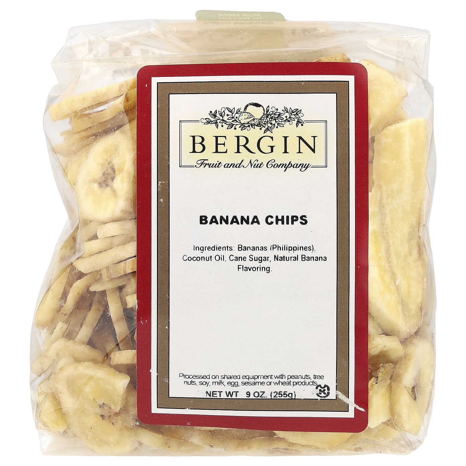 Crunchy Banana Chips, 9 oz (255 g) by Bergin Fruit - Image 1