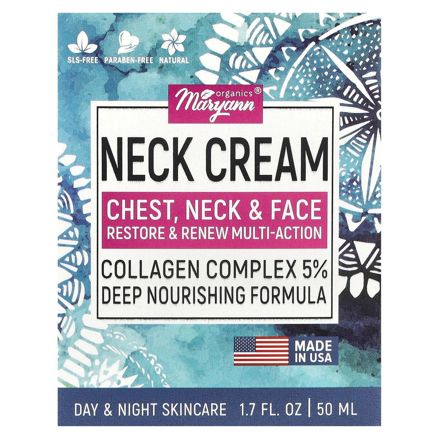 MaryAnn Organics, Neck Cream, For All Skin Types, 1.7 fl oz (50 ml) - Image 2