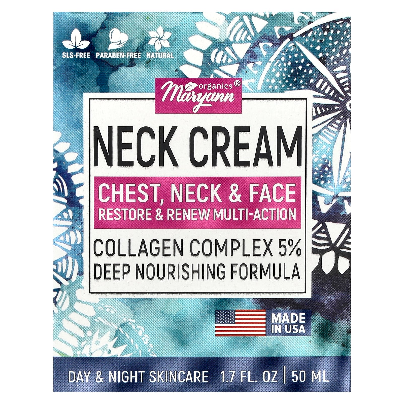 MaryAnn Organics, Neck Cream, For All Skin Types, 1.7 fl oz (50 ml) - Image 2