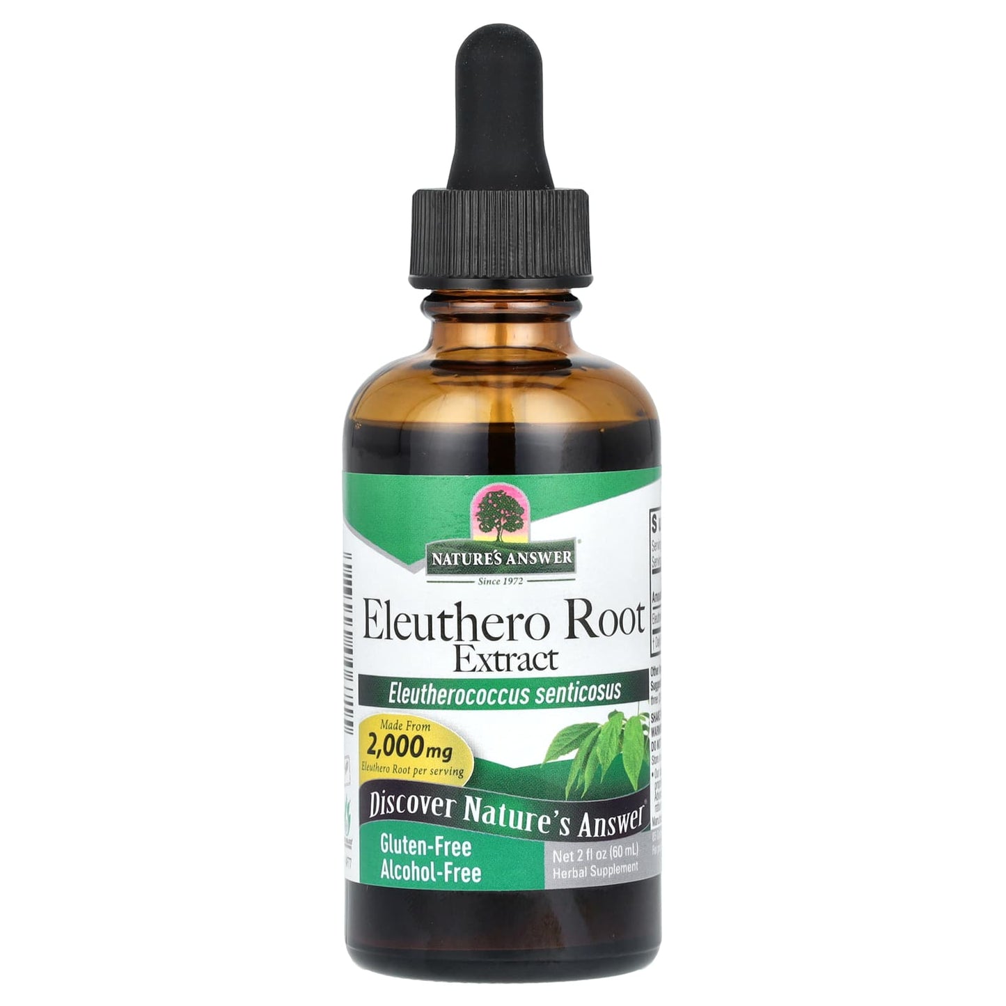Nature's Answer, Eleuthero Root Extract, Alcohol-Free, 160 mg, 2 fl oz (60 ml) - Image 1